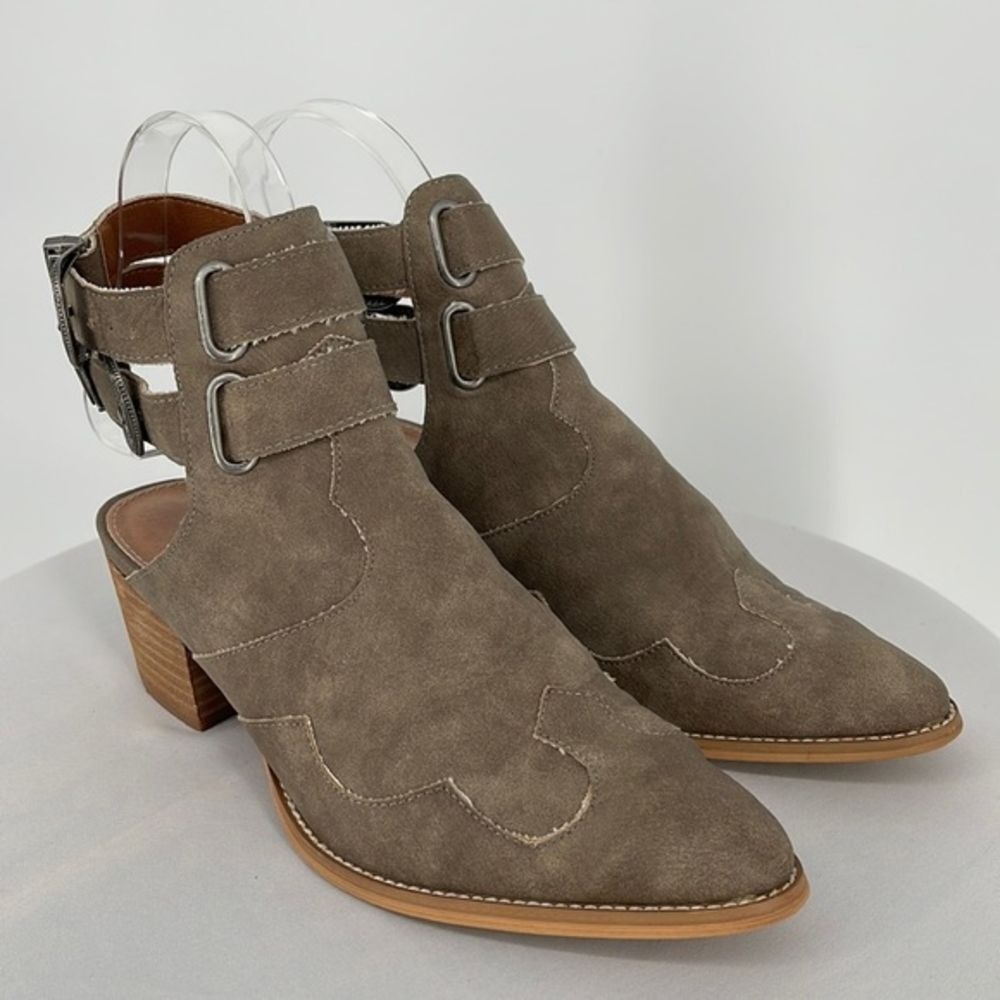 mi.im Altair Western‎ Buckle Booties Genuine Leather 8